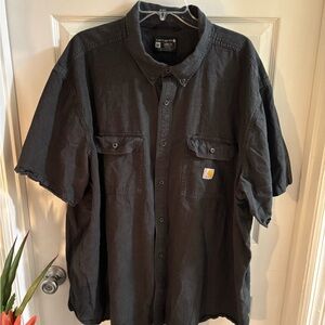 Carhartt Men's Loose Fit Black Short Sleeve Shirt, size 4XL